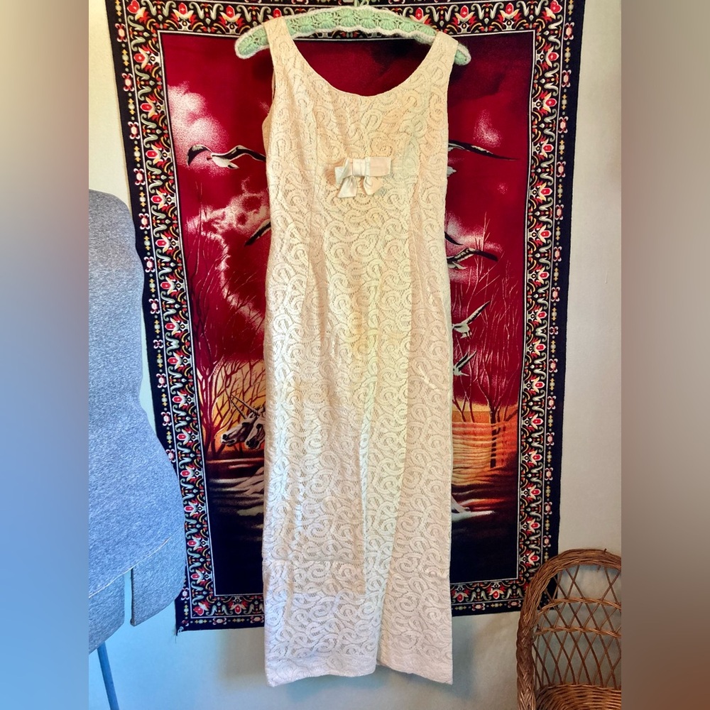 ❤️‍🩹 Vintage Lace Wedding Dress — Restoration / Dye Project — AS IS ❤️‍🩹
